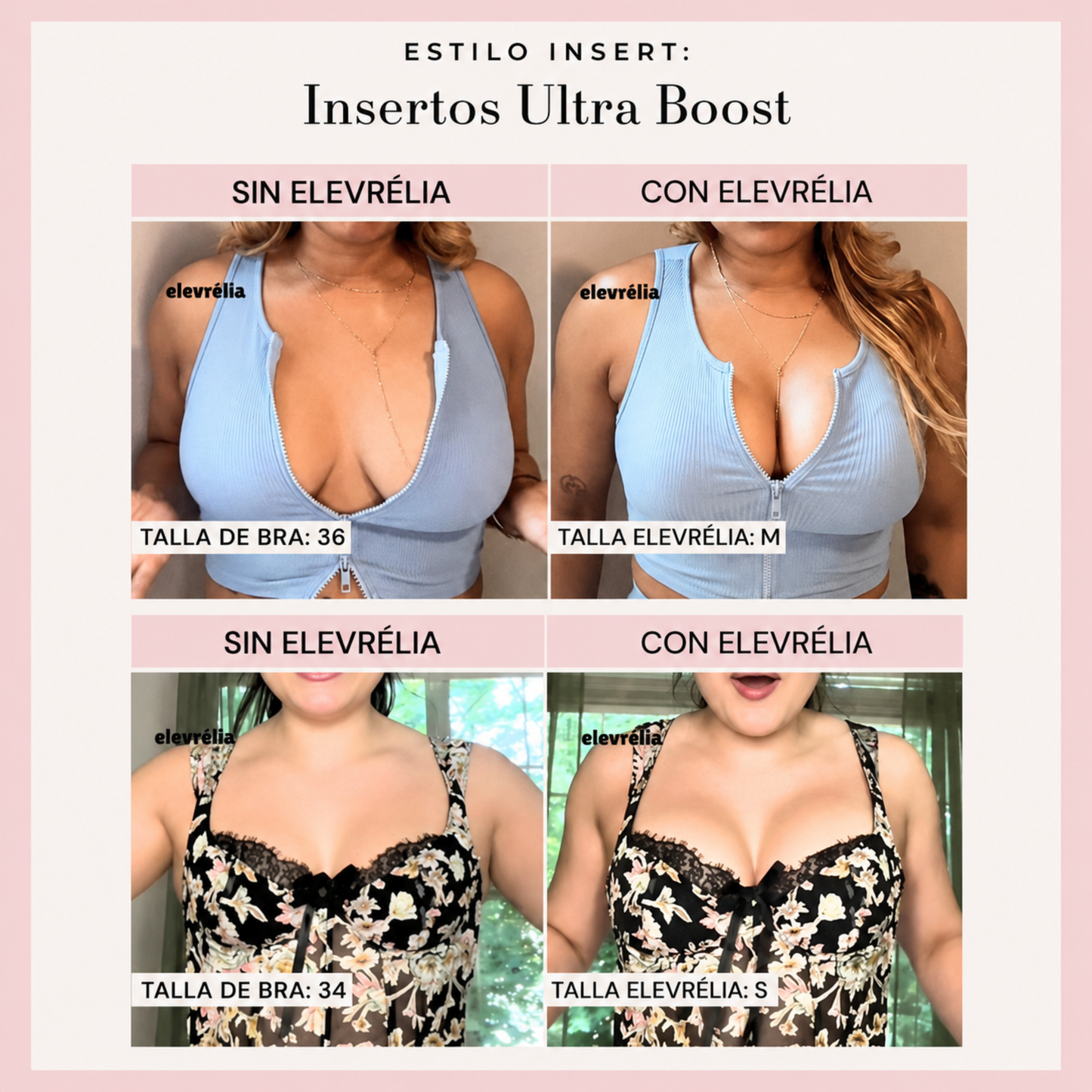 Compra 1 y Lleva la 2 GRATIS | Insertos Elevrélia | Realza tu busto al instante