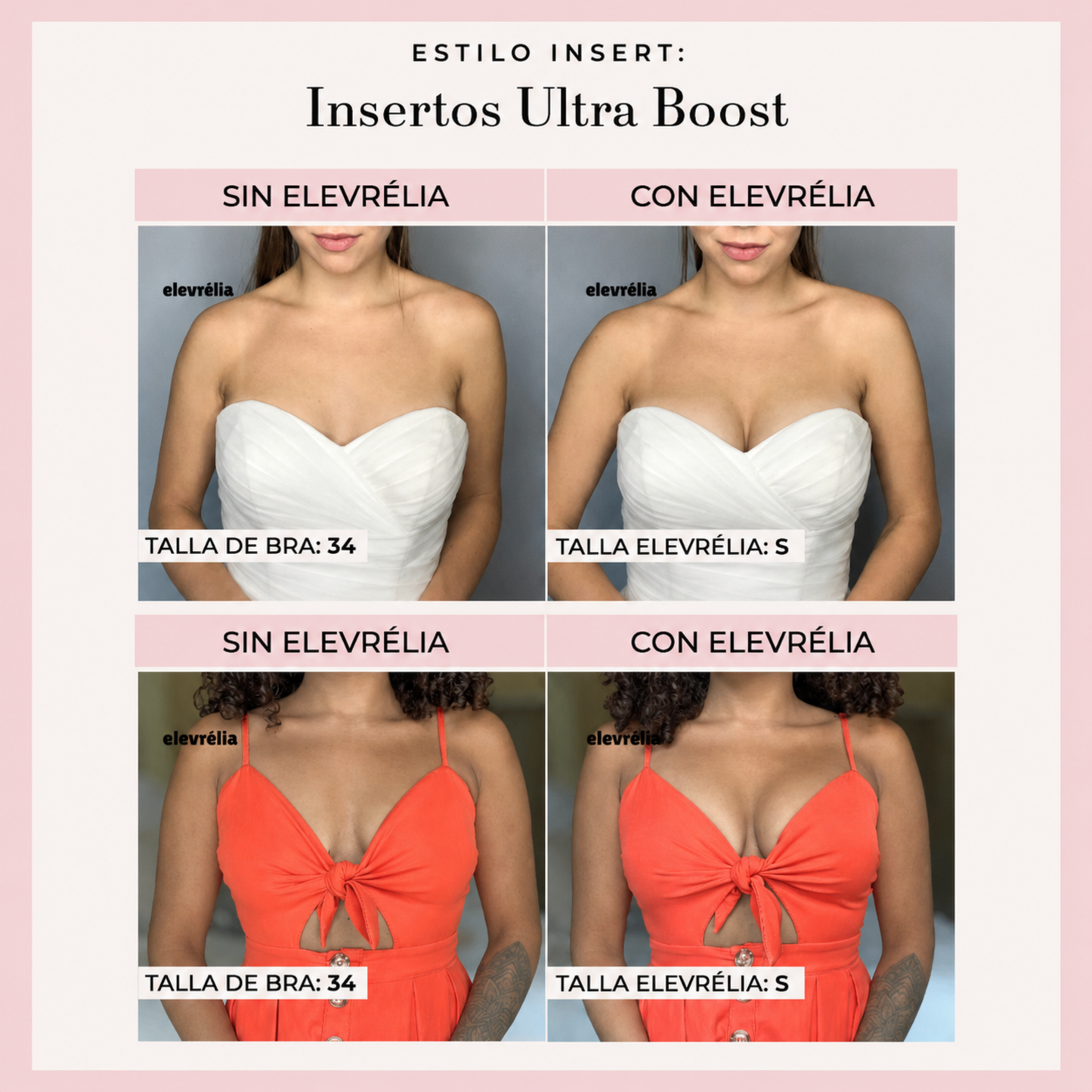 Compra 1 y Lleva la 2 GRATIS | Insertos Elevrélia | Realza tu busto al instante